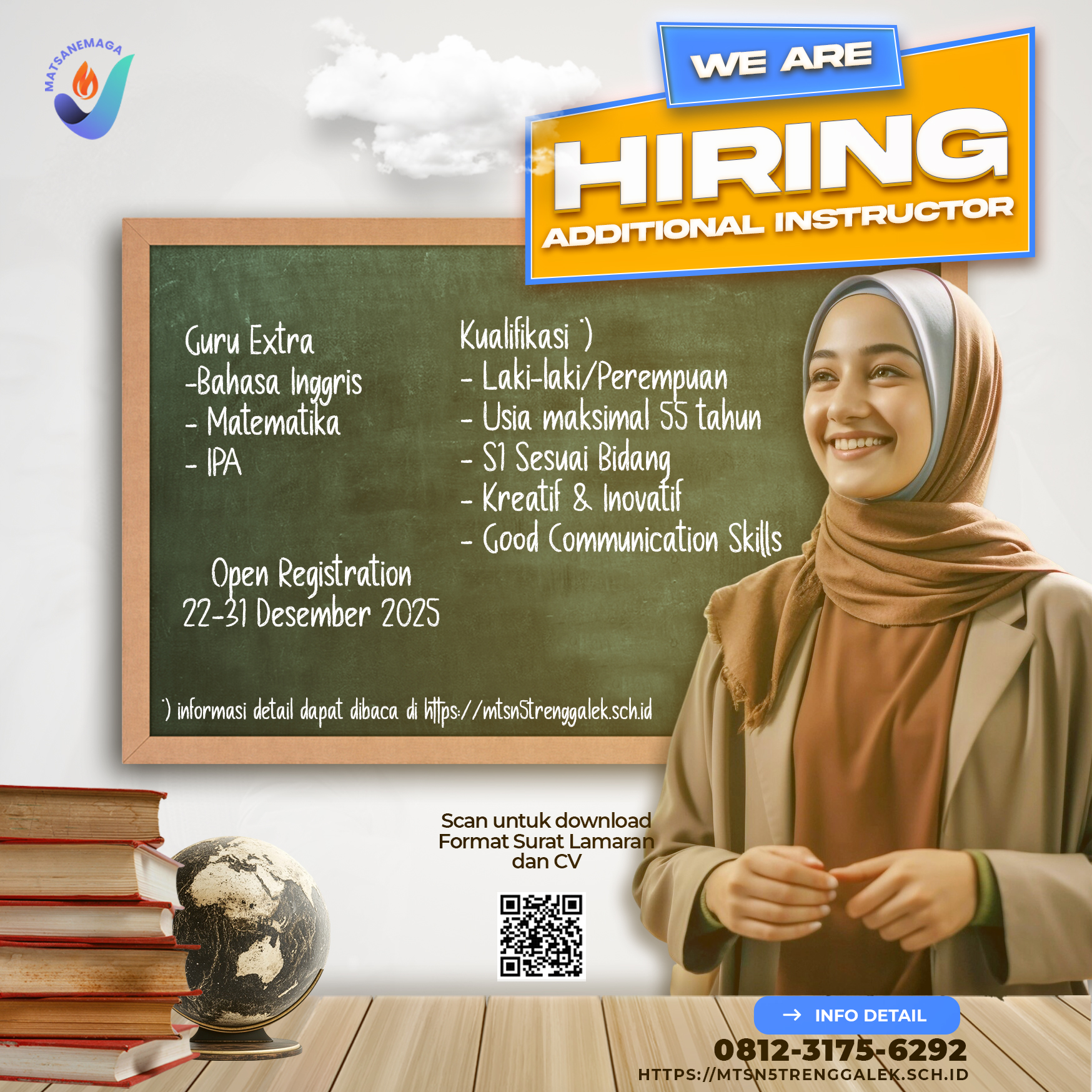 MTs Negeri 5 Trenggalek Buka Rekrutmen Guru Ekstra untuk Kelas Akademik